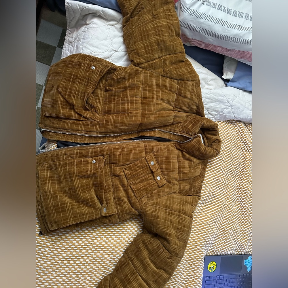 Brown Puffy Corduroy Jacket